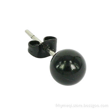 Stainless Steel Plated Ball Earring, Made of 316 Stainless Steel Material